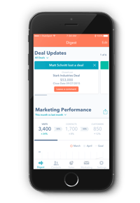 HubSpot new app on mobile phone